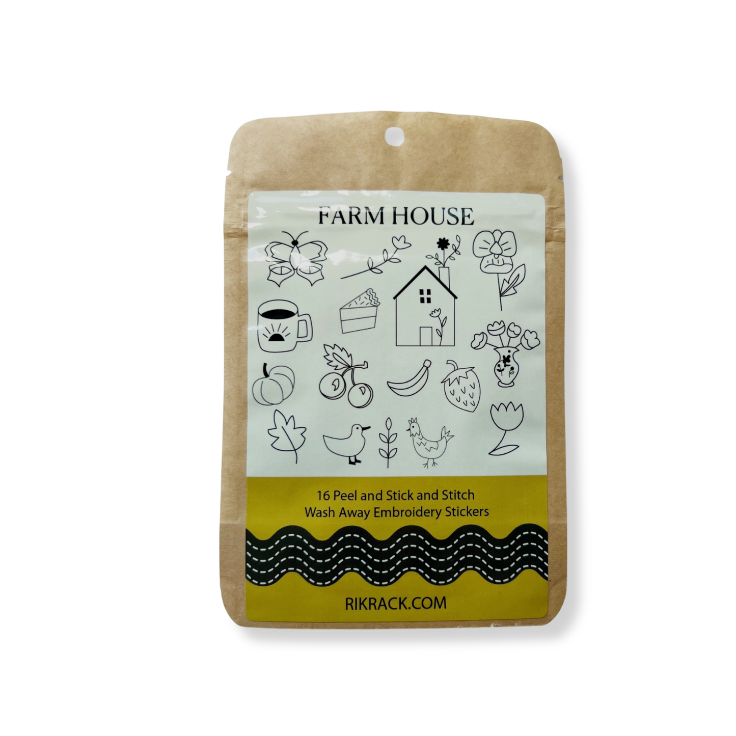 Farm House Stick and Stitch embroidery patterns