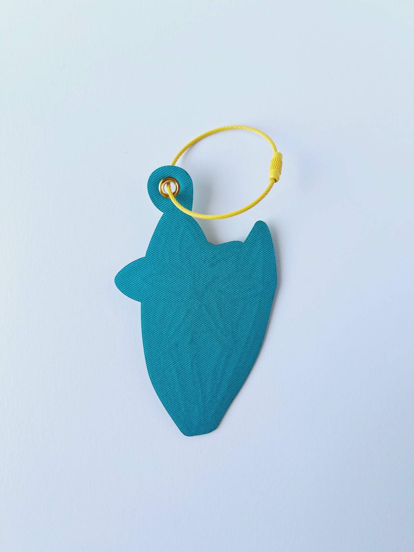 Daffodil embroidered bag charm keychain