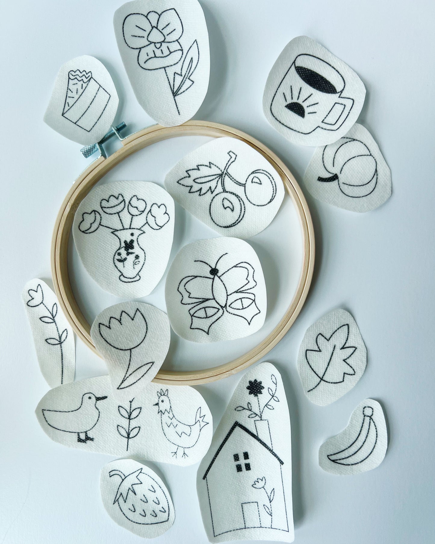 Farm House Stick and Stitch embroidery patterns