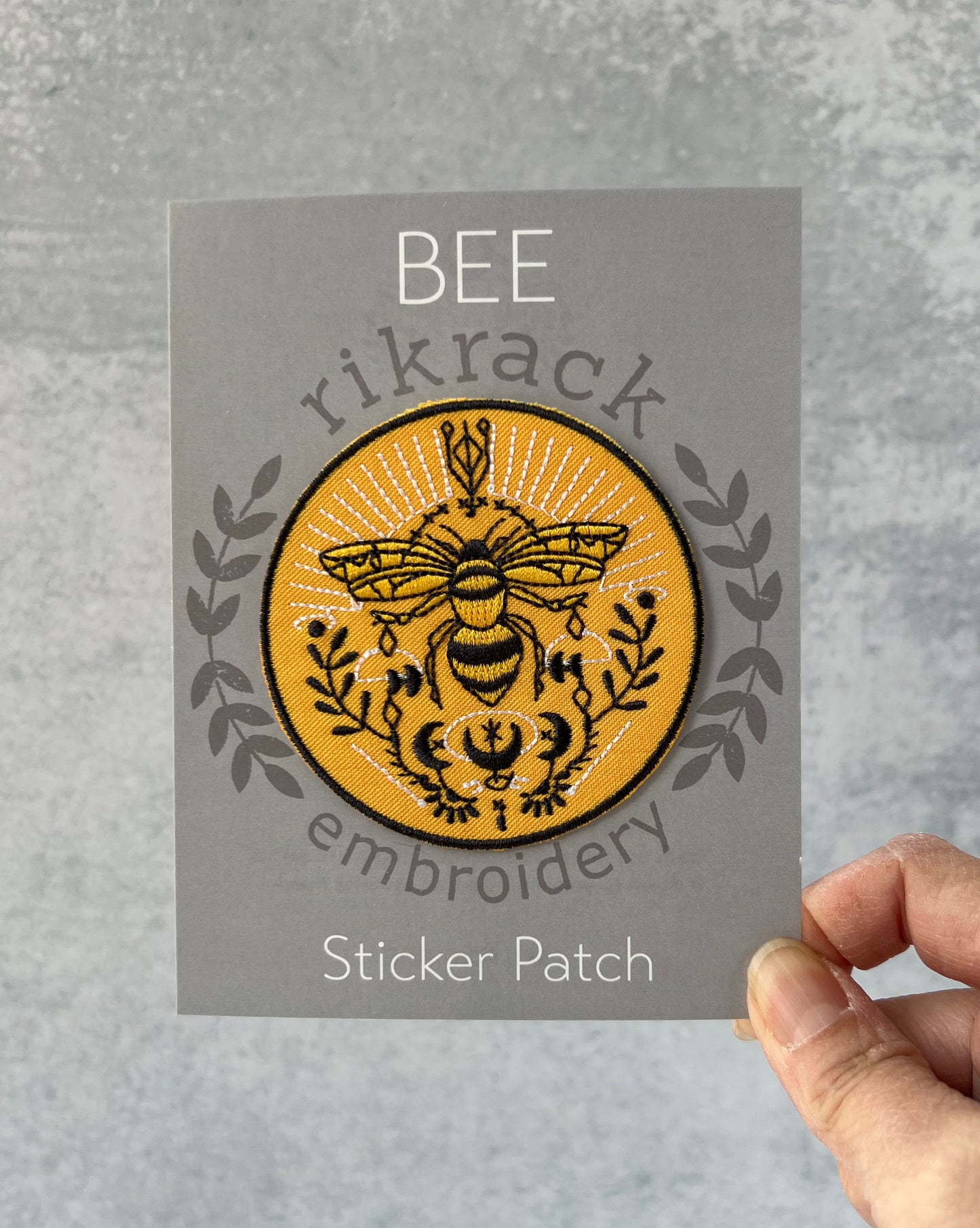 Bee Embroidery Sticker Patch