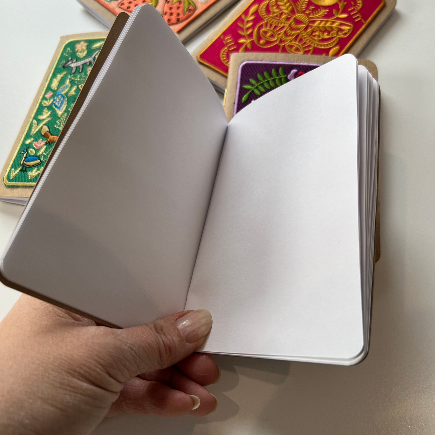 Cherries Embroidery Pocket Notebook