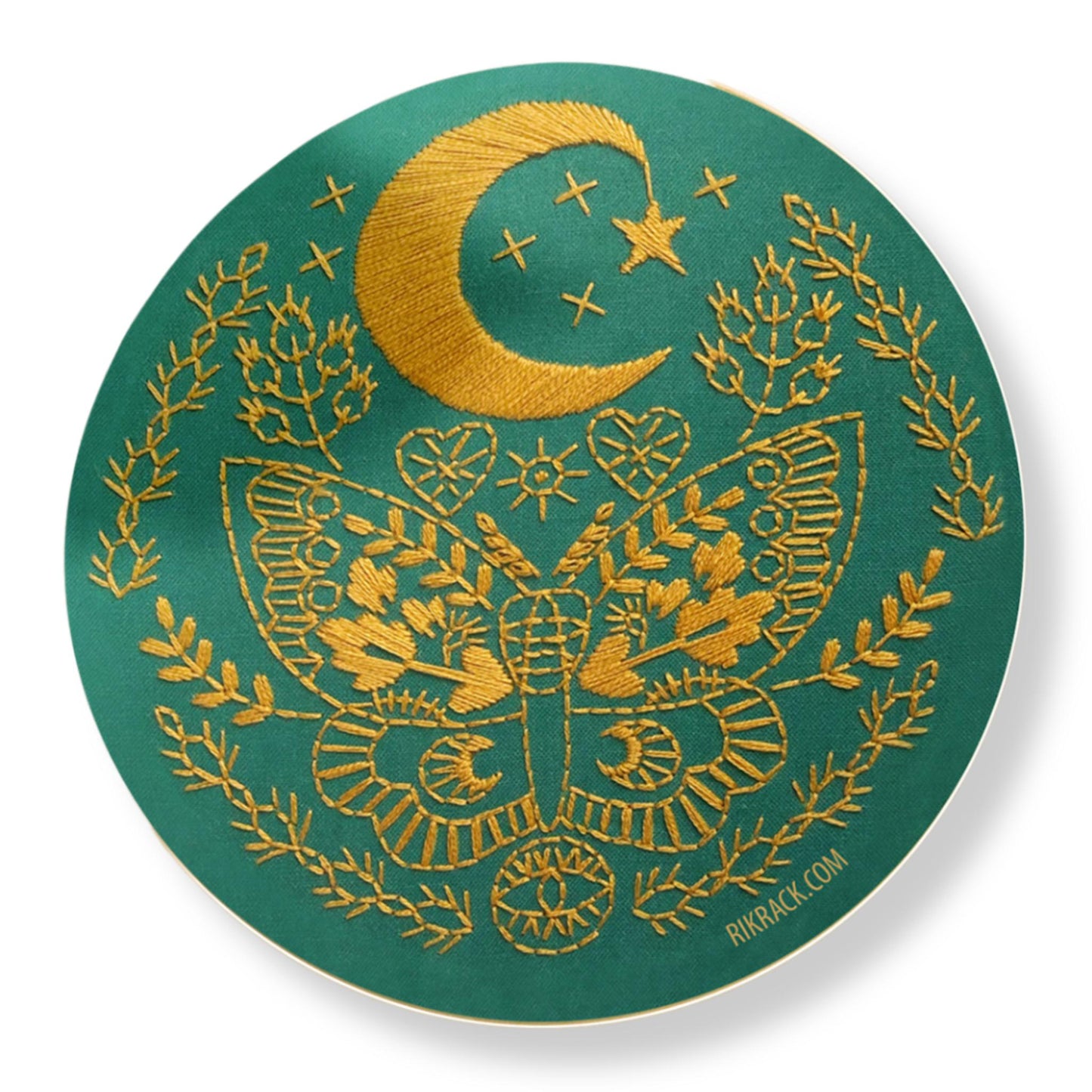 Lunar Moth 3" Vinyl Circle Sticker