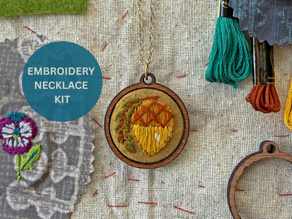 Acorn Embroidery Necklace Kit