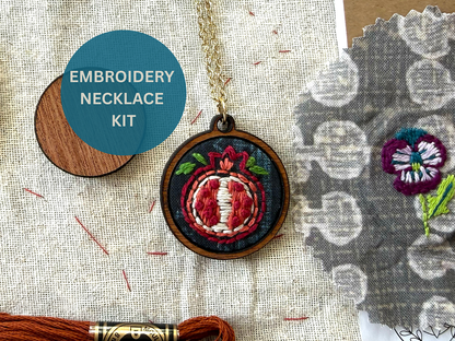 Pomegranate Embroidery Necklace Kit