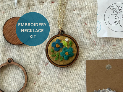 Flowers Embroidery Necklace Kit