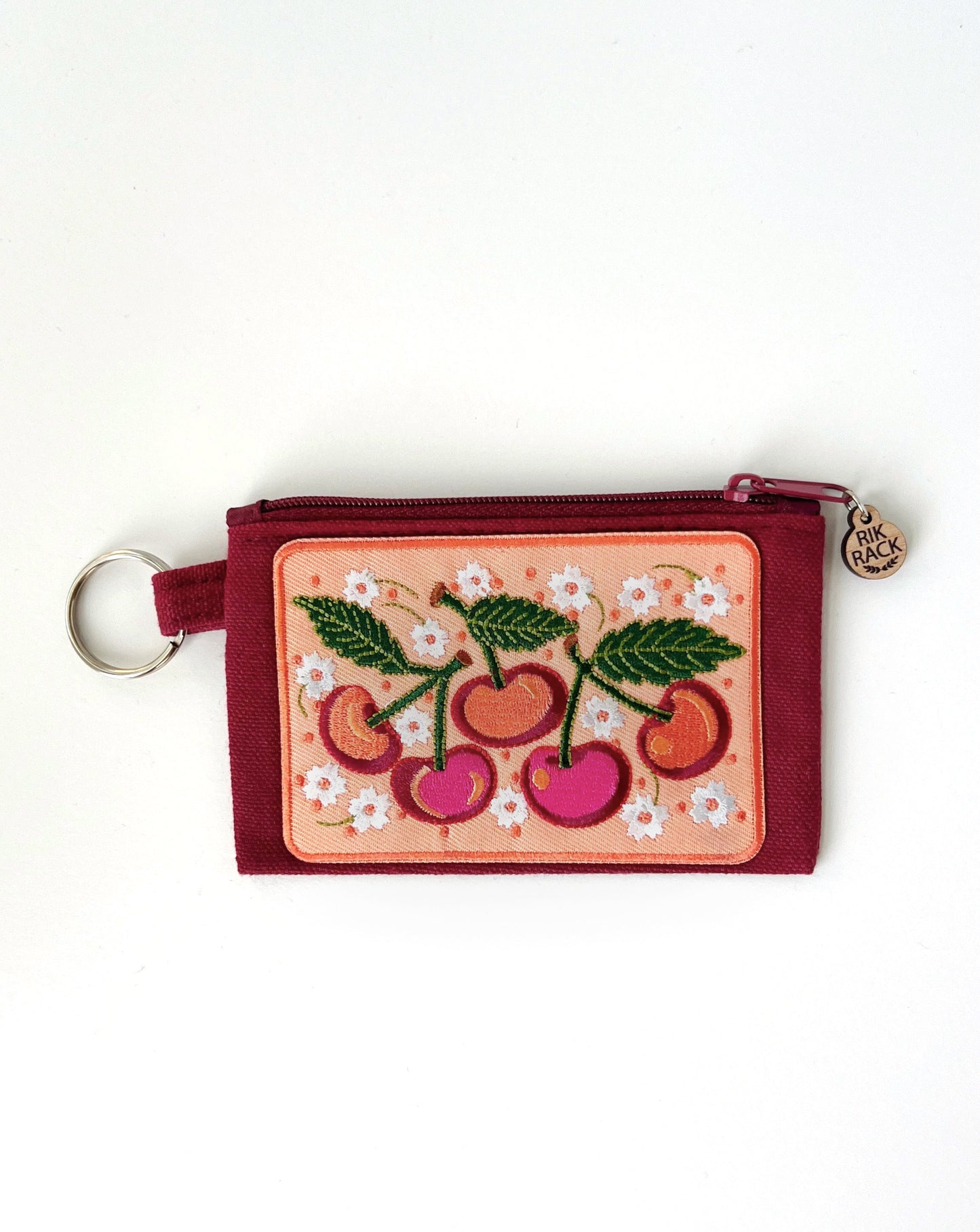 Cherries zipper keyring pouch wallet