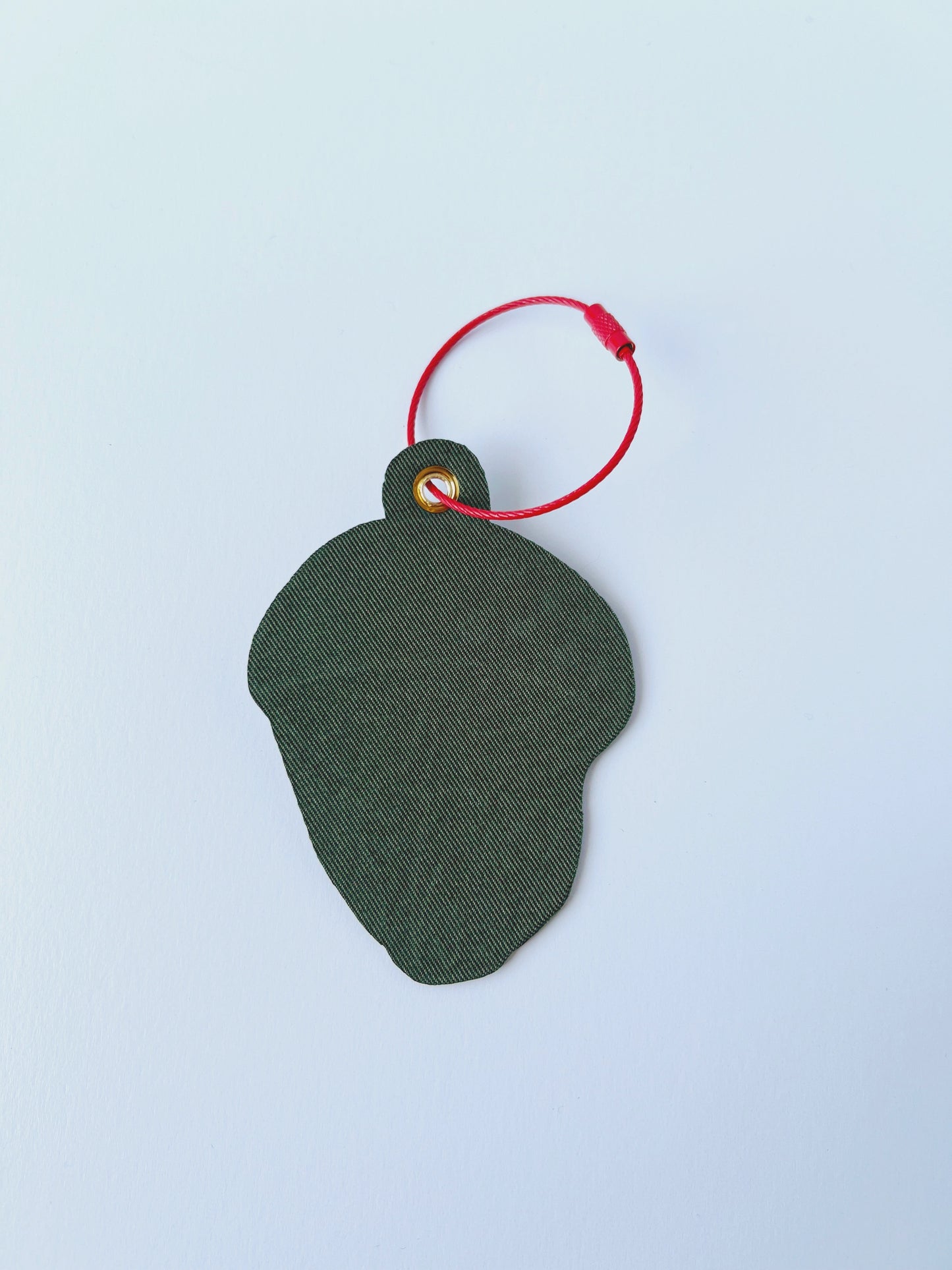 Mushroom embroidery bag charm keychain