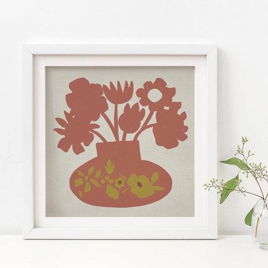 Coral Vase 8X8 Art Print