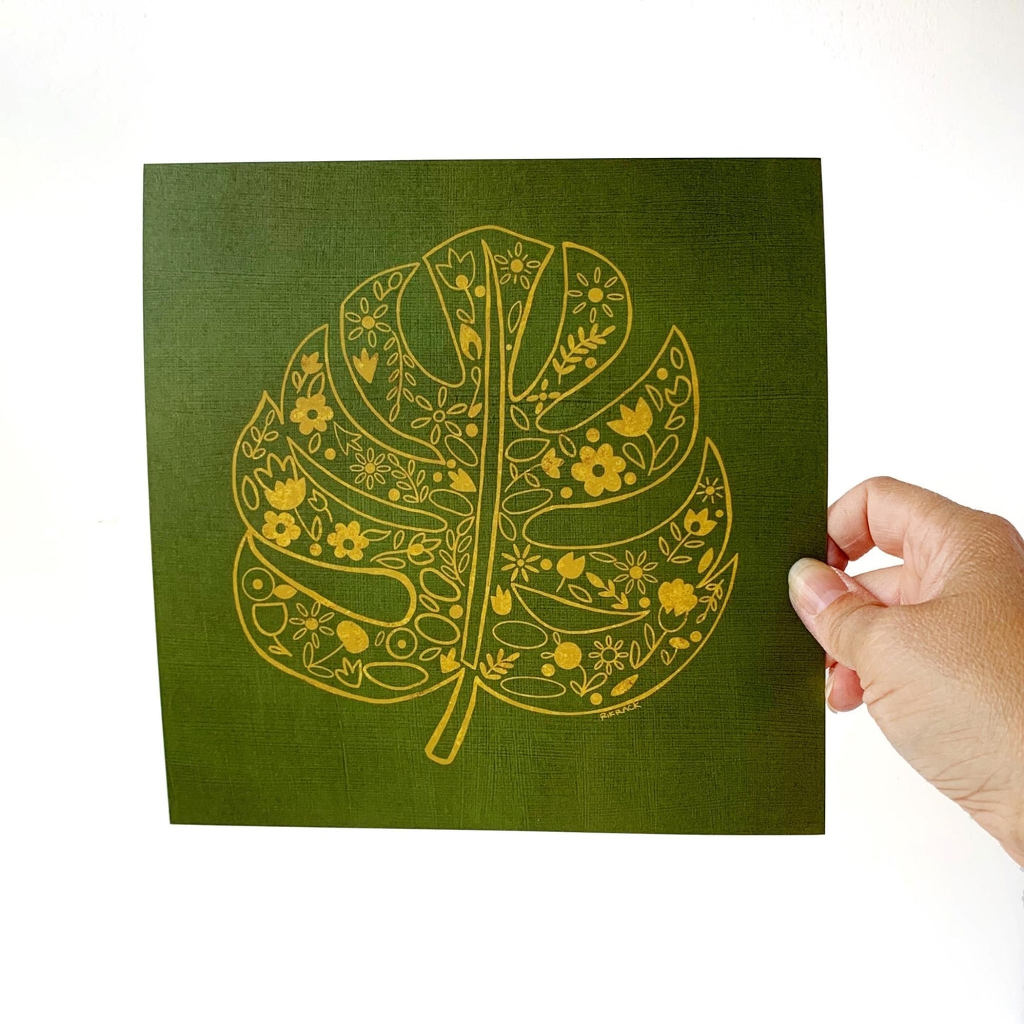 Gilded Monstera Art Print