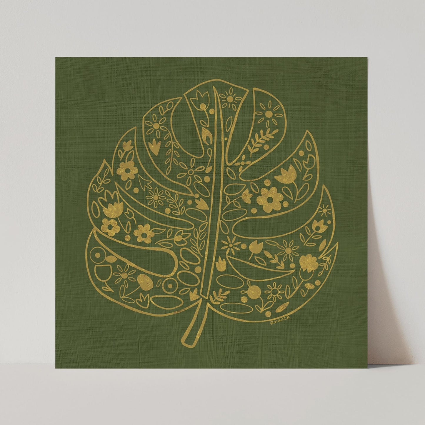 Gilded Monstera Art Print