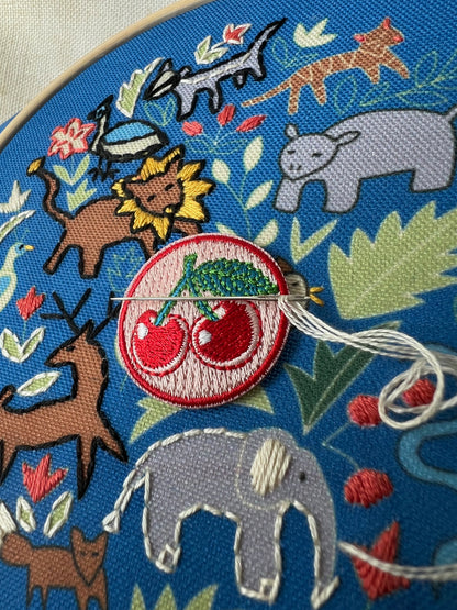 Cherries Embroidery Needle Minder