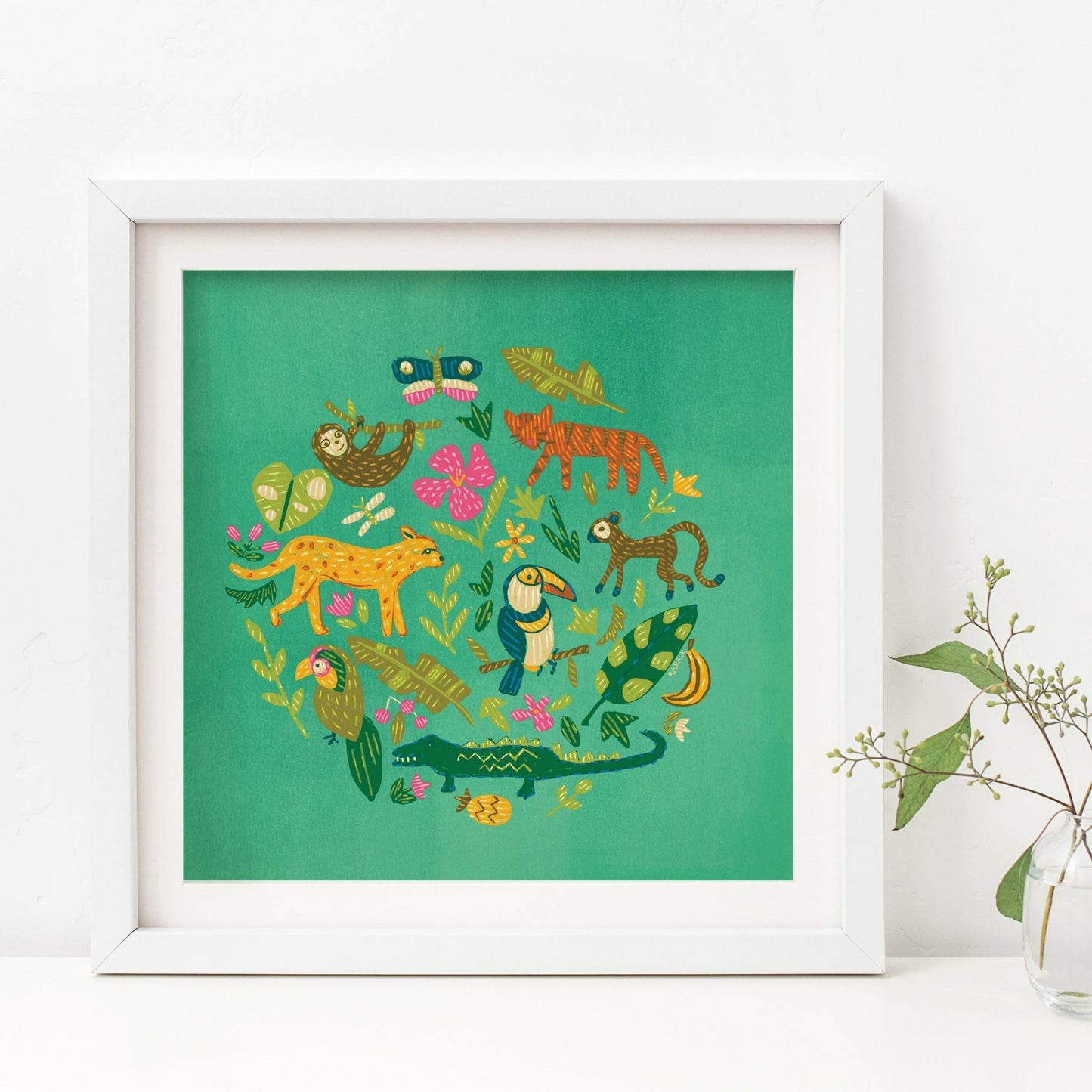 It's a Jungle I 8x8 Art Print