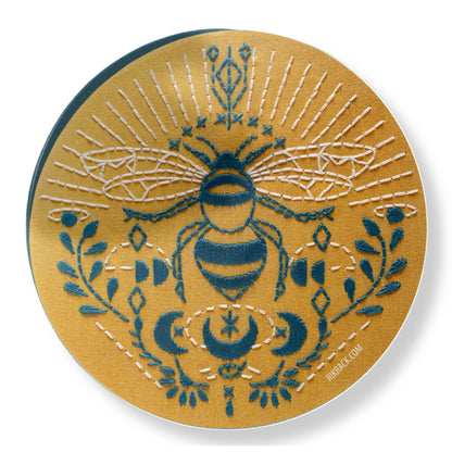 Bee 3" Circle Vinyl Sticker