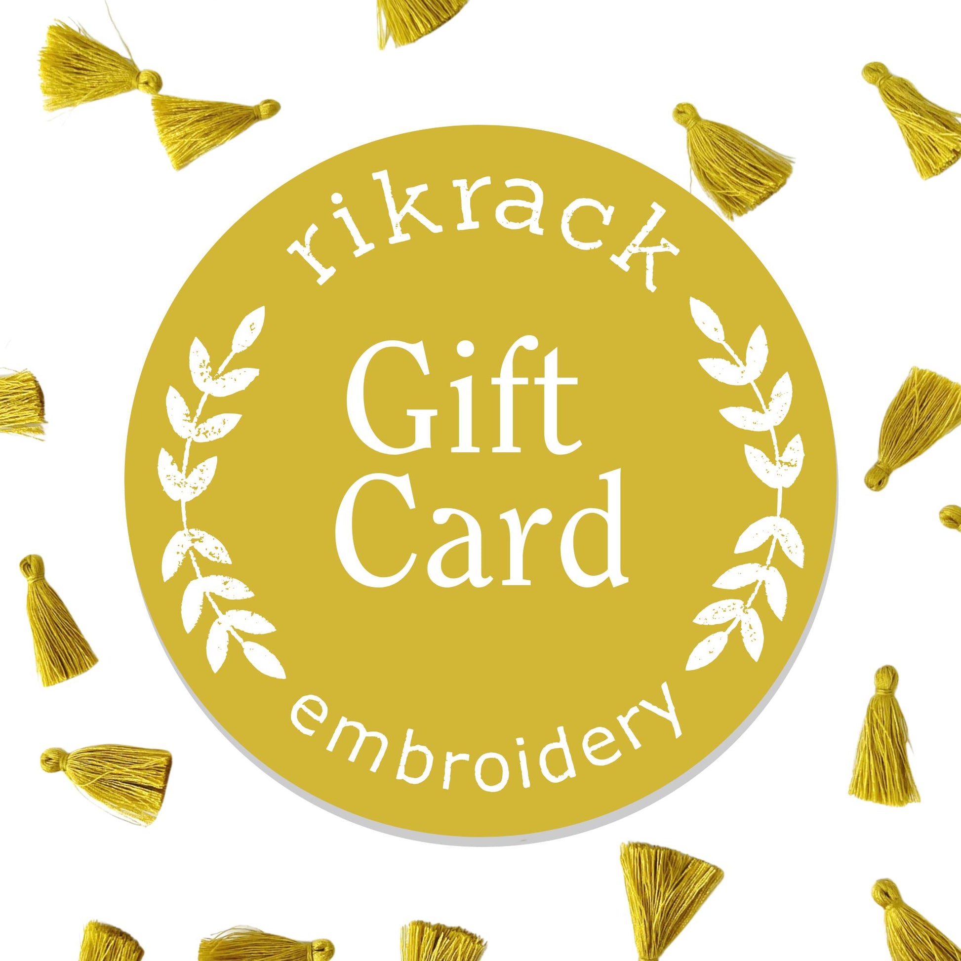 Rikrack Embroidery Gift Card