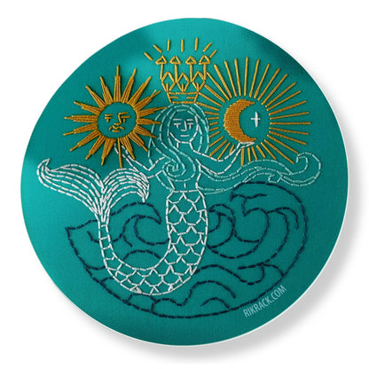 Mermaid 3" Circle Vinyl Sticker