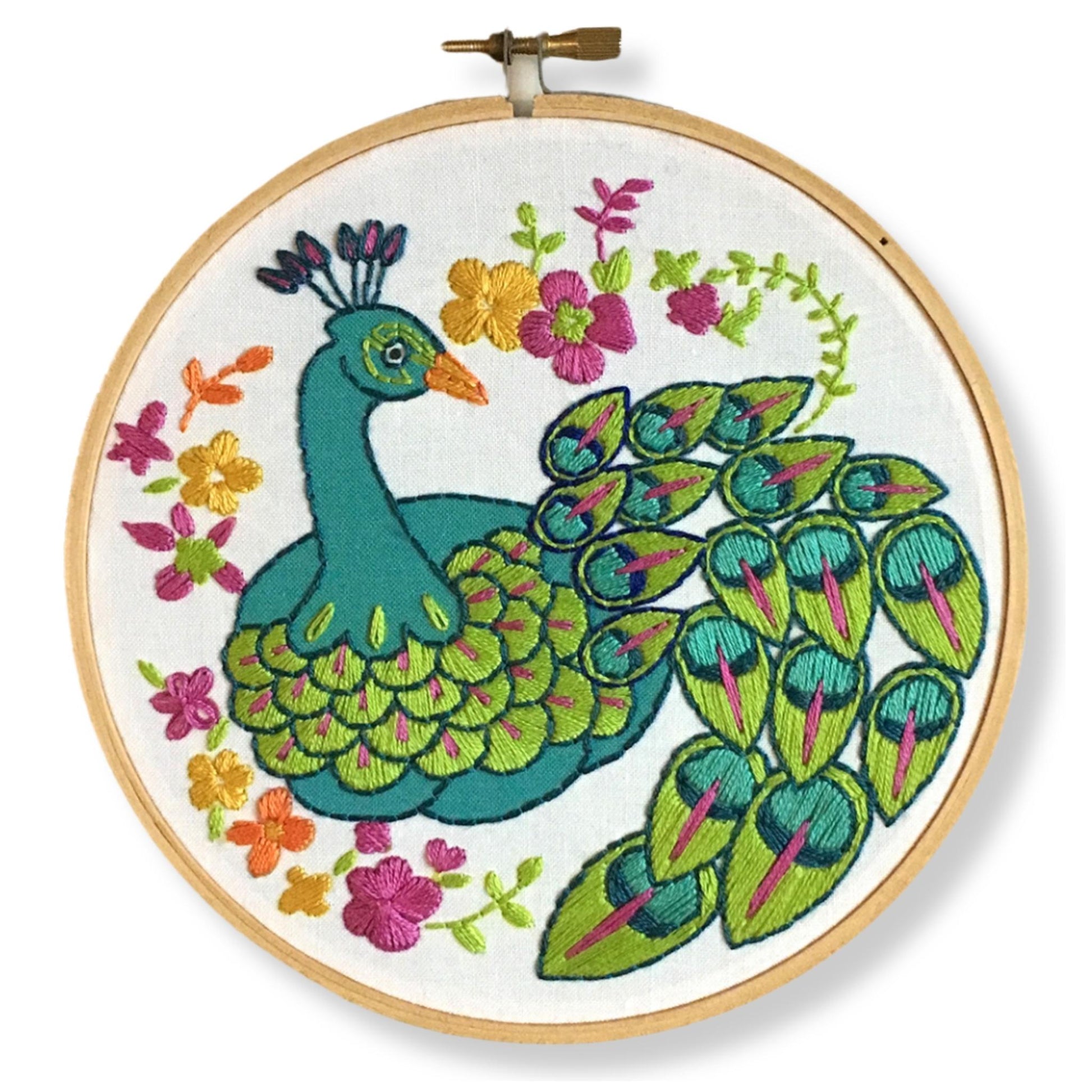 Peacock Embroidery Kit - Main Image