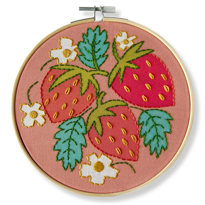 Strawberries Embroidery Kit