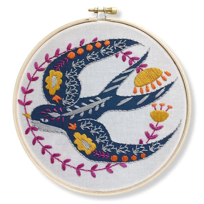 Swallow Embroidery Kit