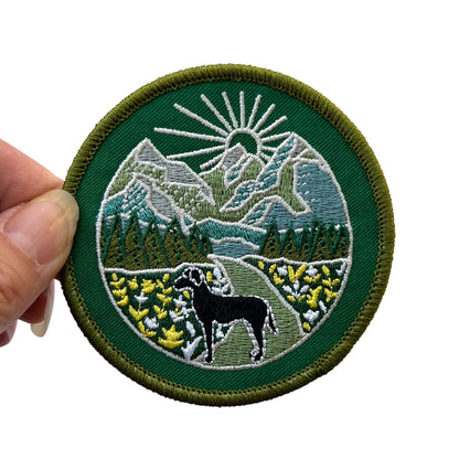 Trail Dog Embroidery Sticker Patch