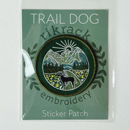 Trail Dog Embroidery Sticker Patch