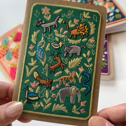 Wildlife Embroidery Pocket Notebook