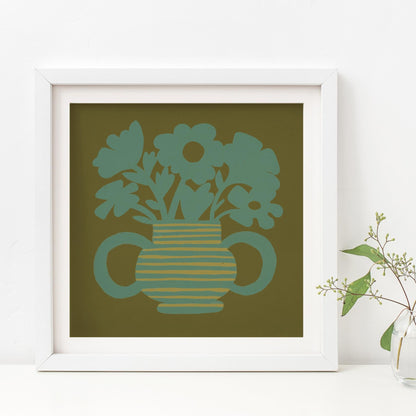 Spearmint Vase 8x8 Art Print