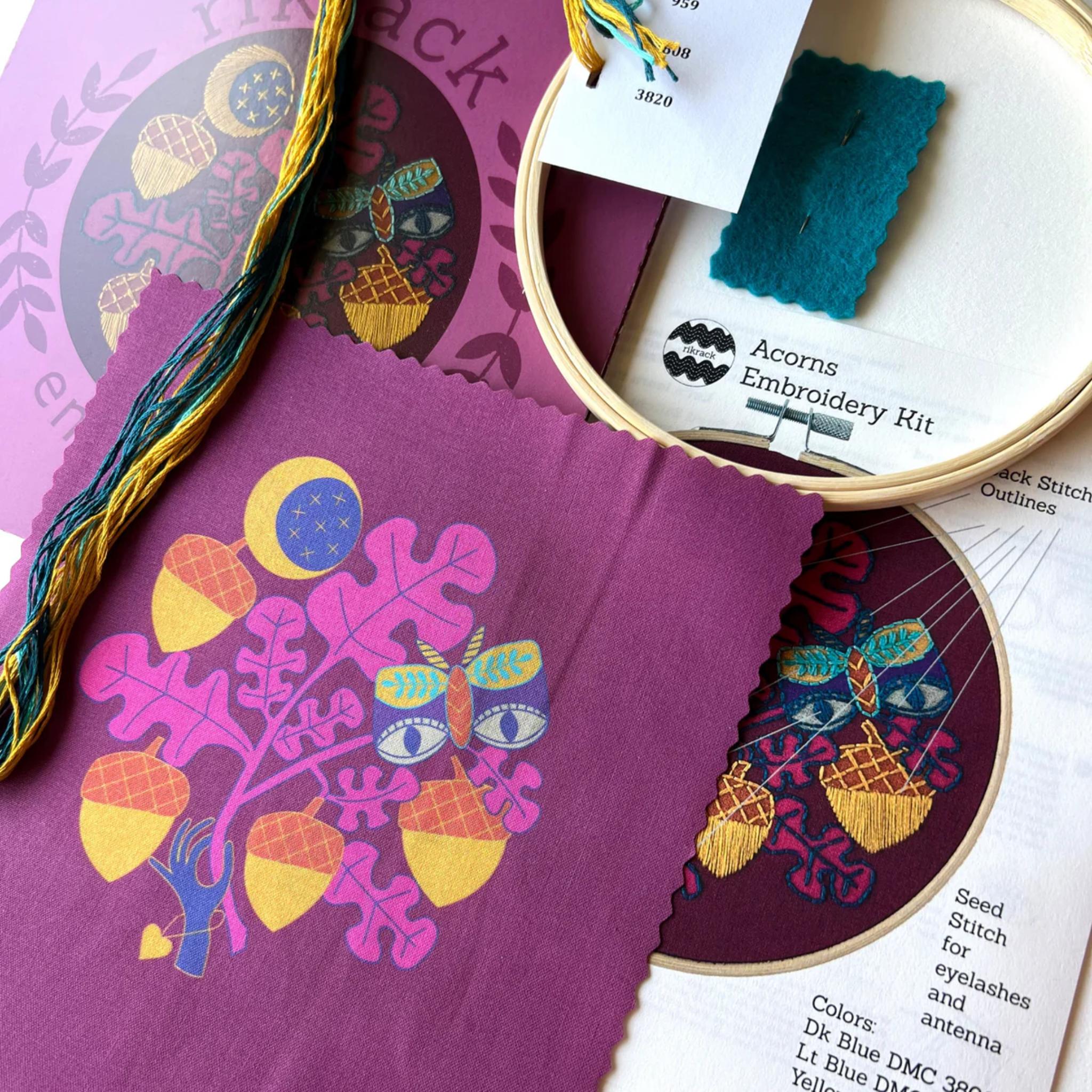 Flower Child Embroidery Kit Instructions | Rikrack Embroidery