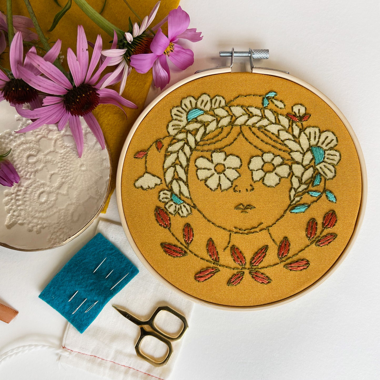 Flower Child Embroidery Kit