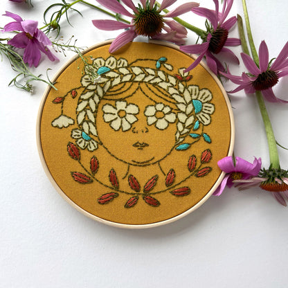 Flower Child Embroidery Kit