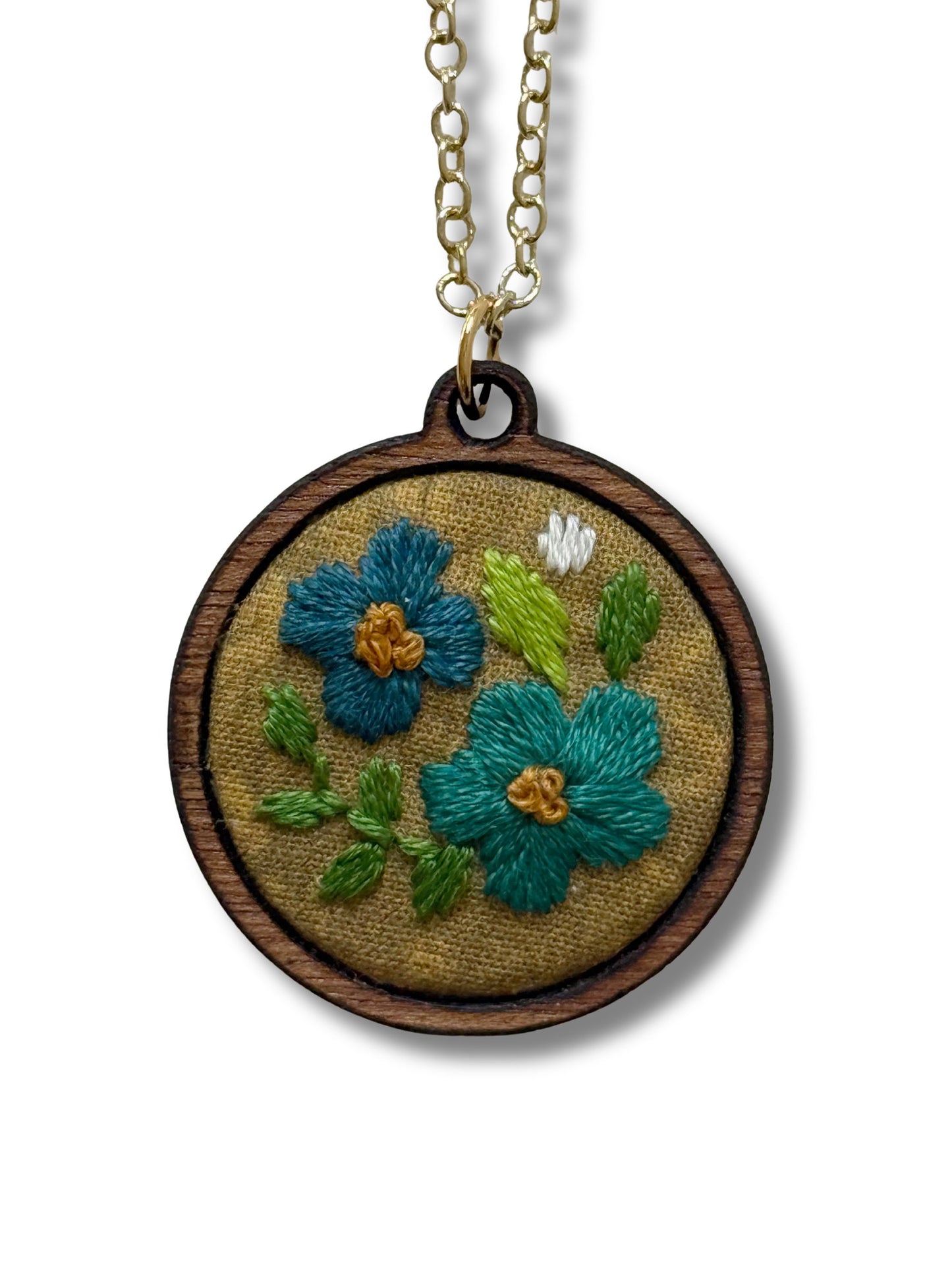 Flowers Embroidery Necklace Kit