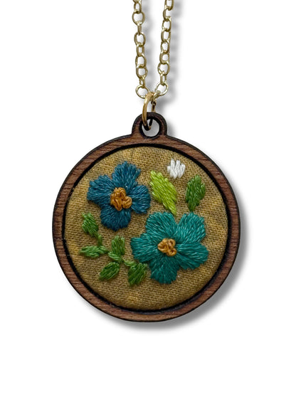 Flowers Embroidery Necklace Kit