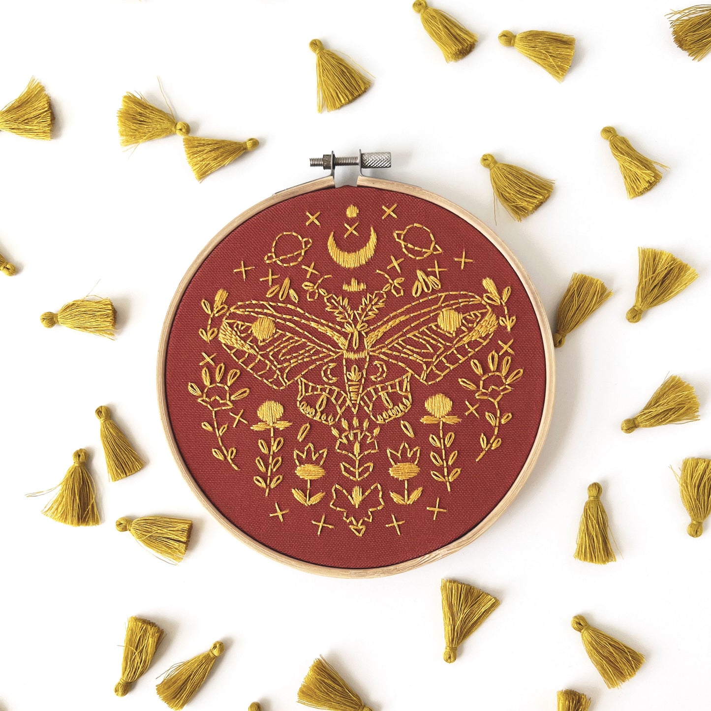 Golden Moth Embroidery Kit