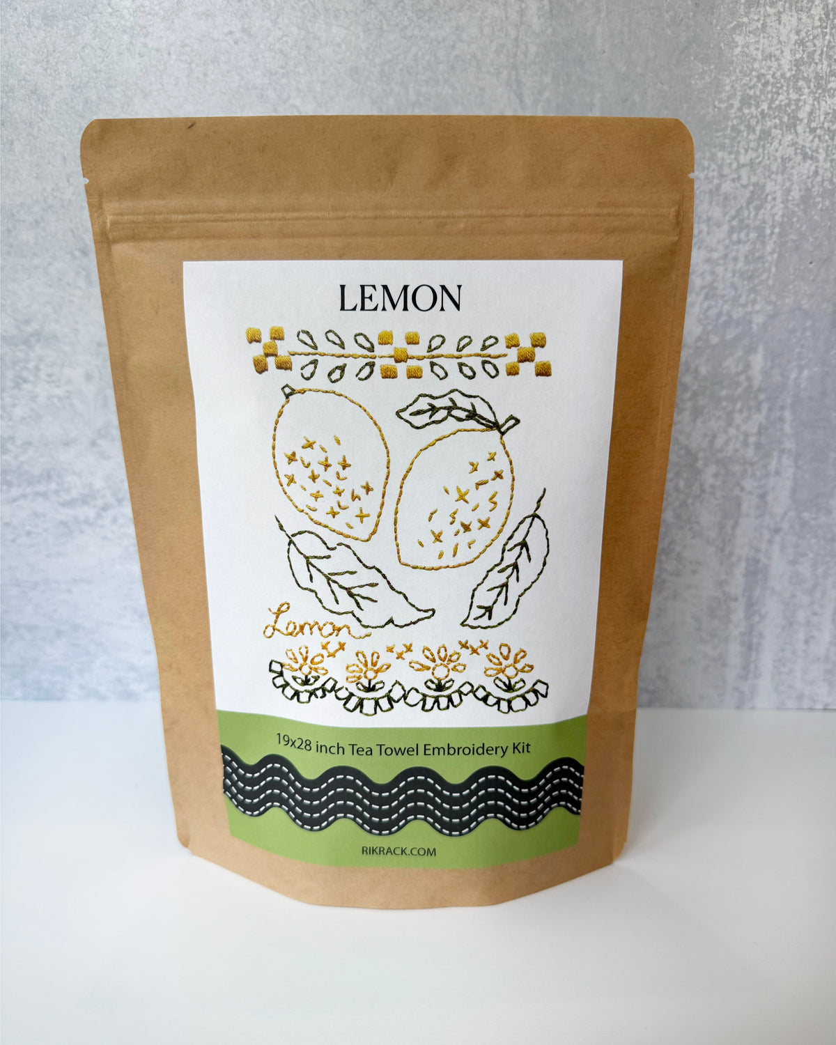 Lemon Tea Towel Embroidery Kit