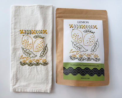 Lemon Tea Towel Embroidery Kit