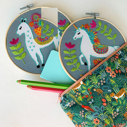 Llama Embroidery Kit