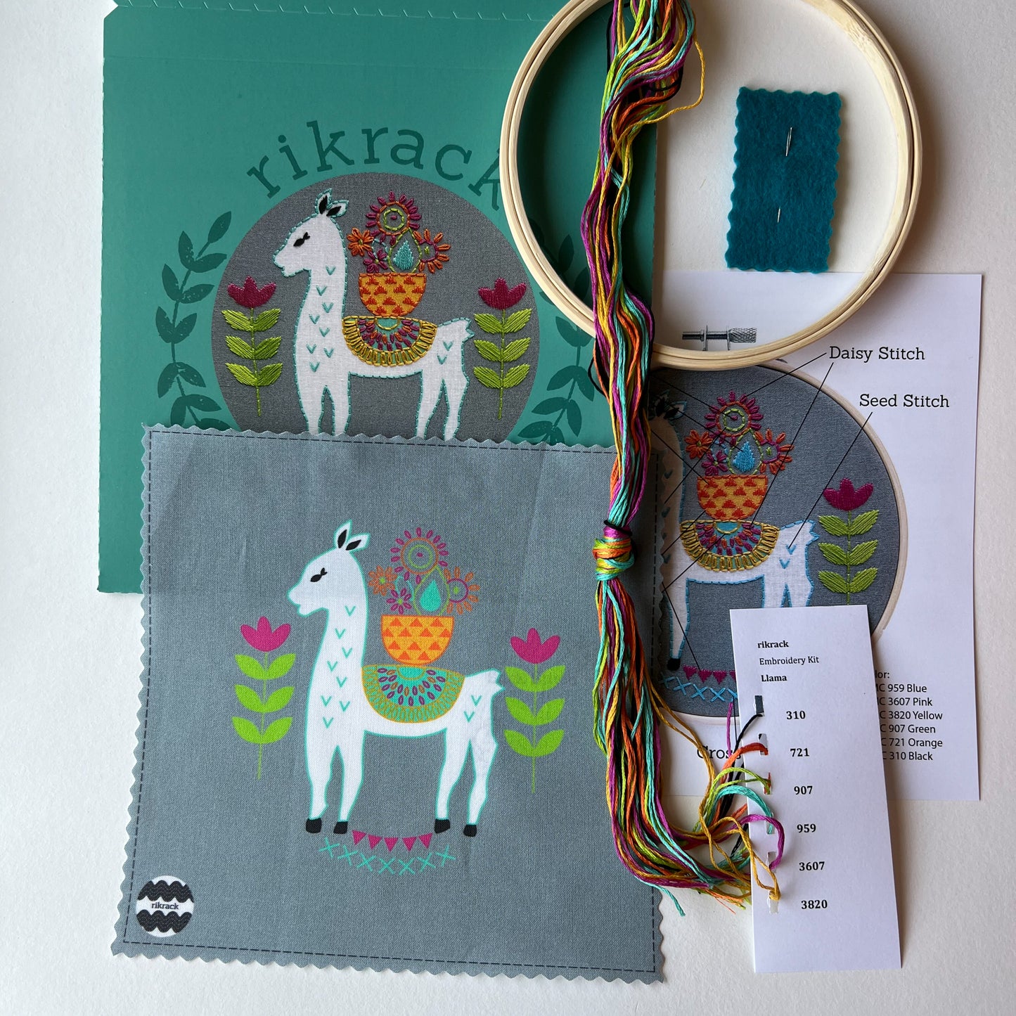 Llama Embroidery Kit