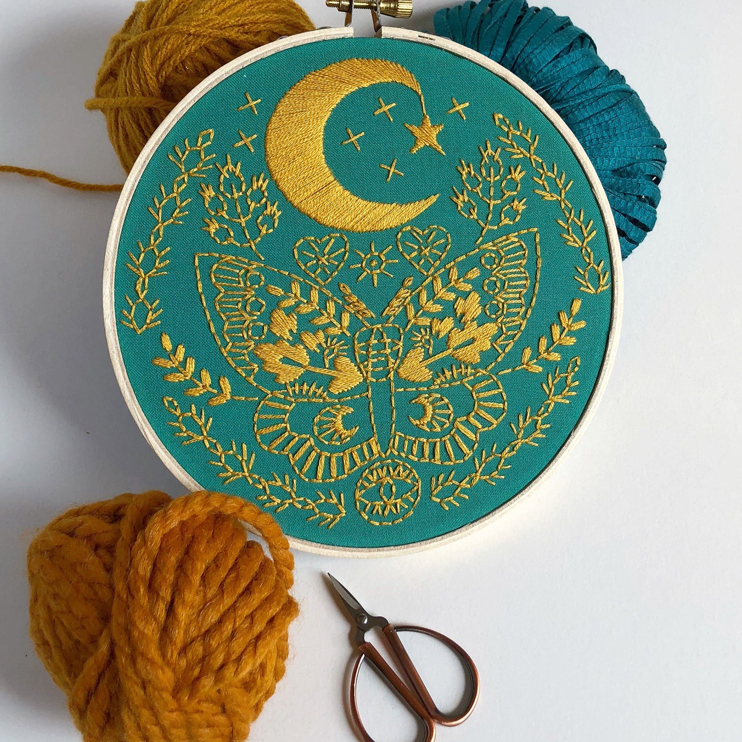 Lunar Moth Embroidery Kit