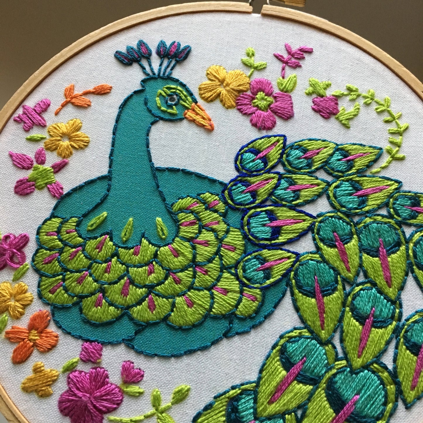 Peacock Embroidery Kit