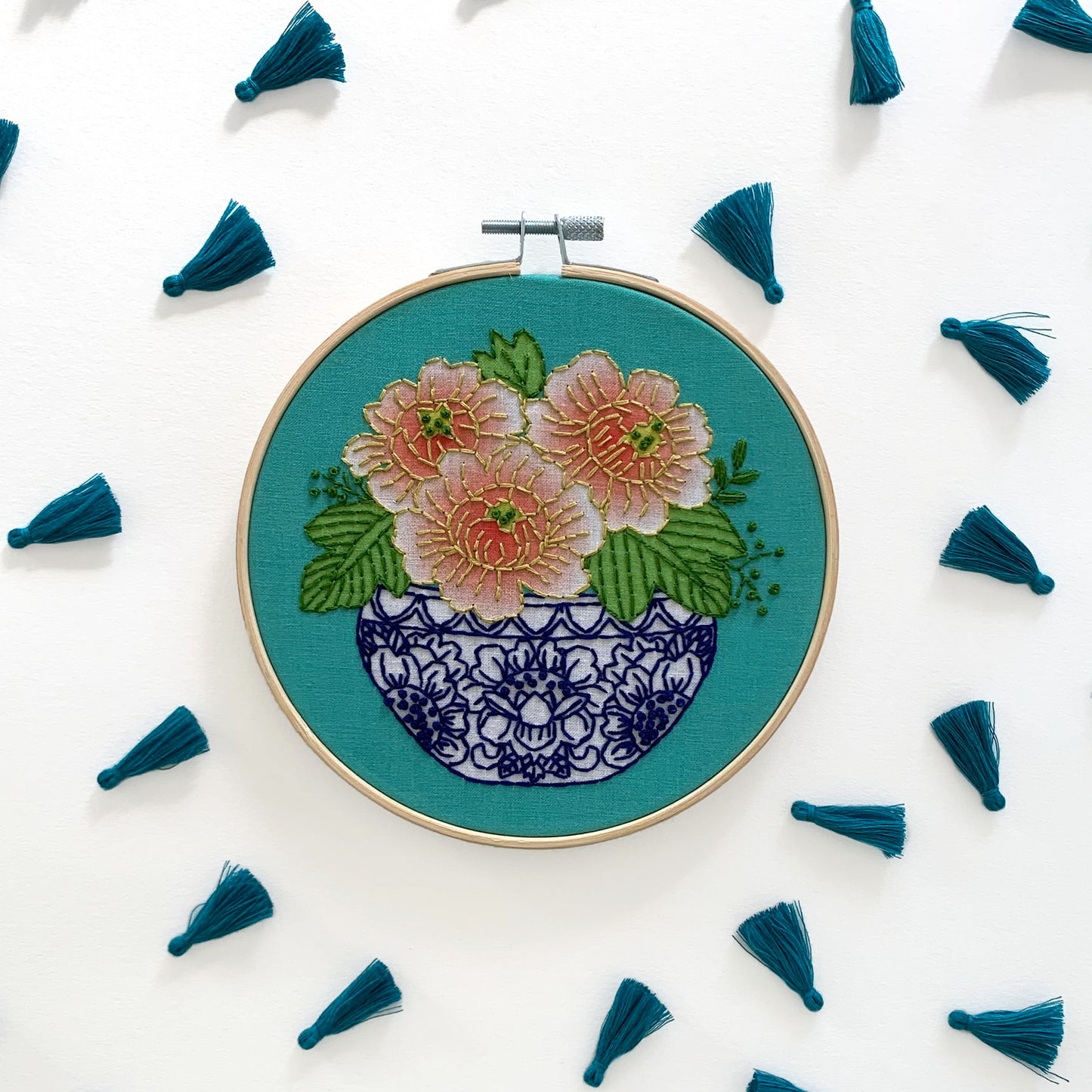 Peony Embroidery Kit