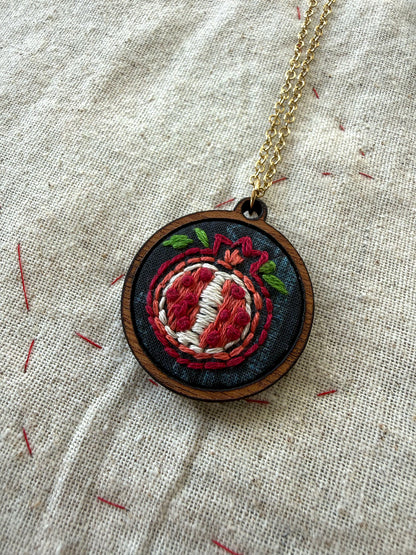 Pomegranate Embroidery Necklace Kit