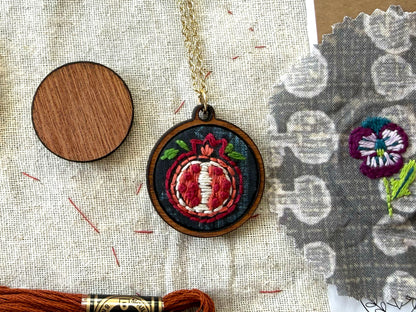 Pomegranate Embroidery Necklace Kit