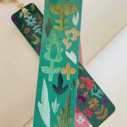 Garden Embroidery Tassel Bookmark