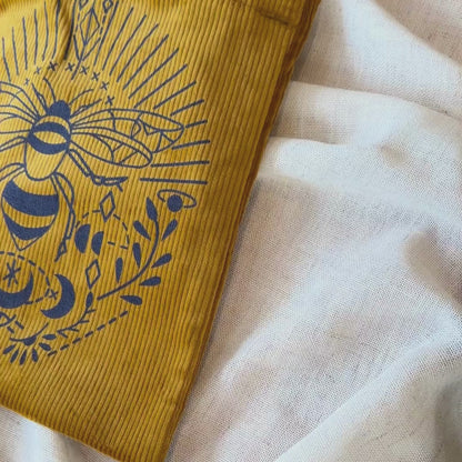 Bee Corduroy Tote Bag