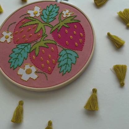 Strawberries Embroidery Kit