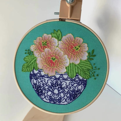 Peony Embroidery Kit