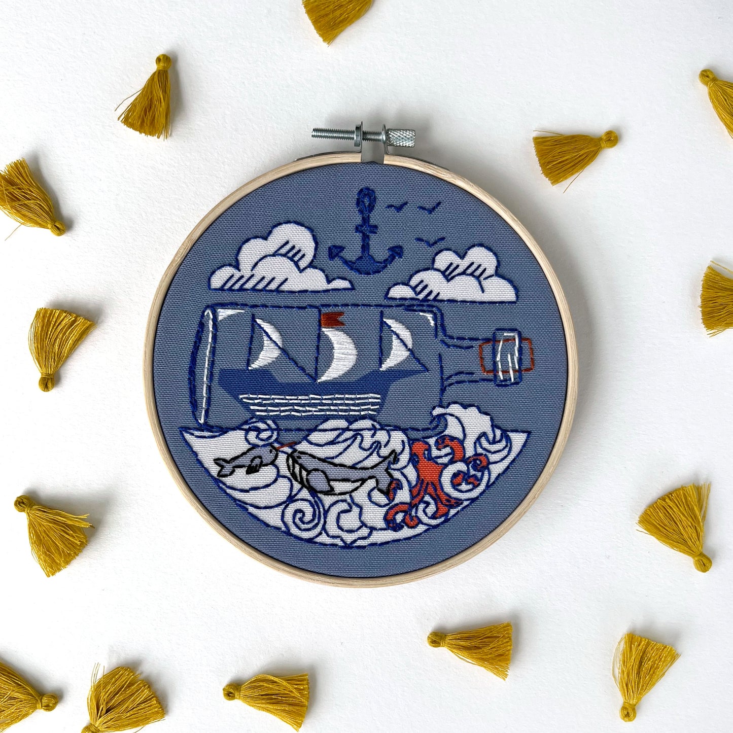 Ship Embroidery Kit