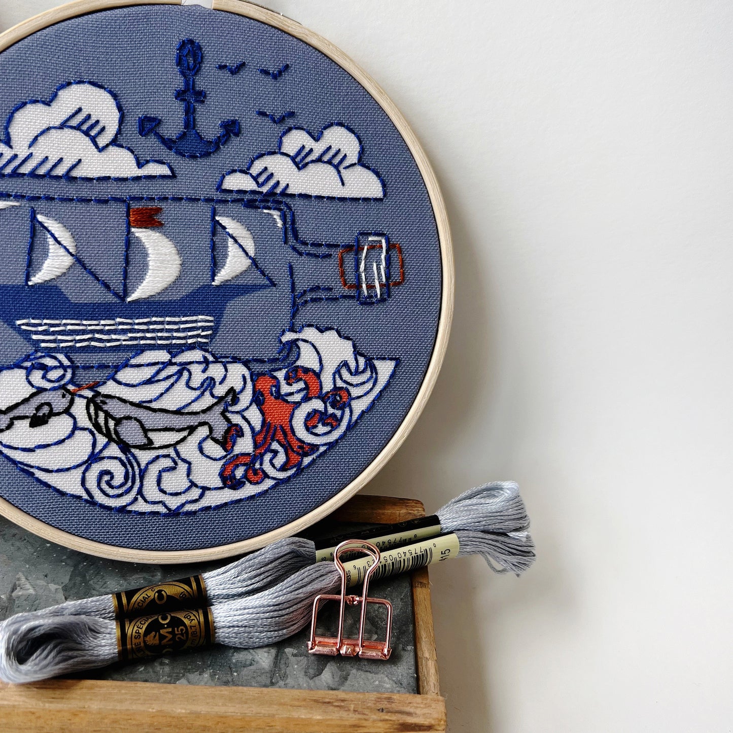 Ship Embroidery Kit