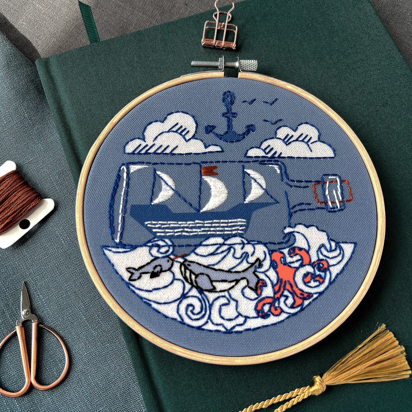 Ship Embroidery Kit