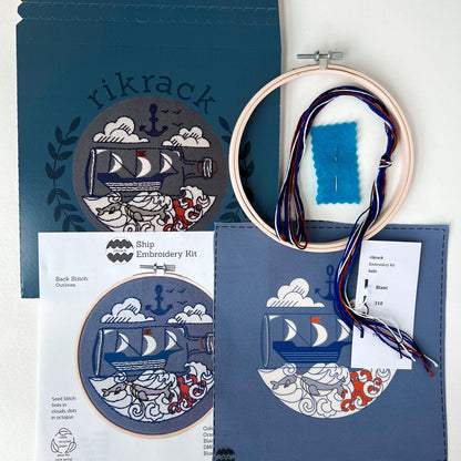 Ship Embroidery Kit