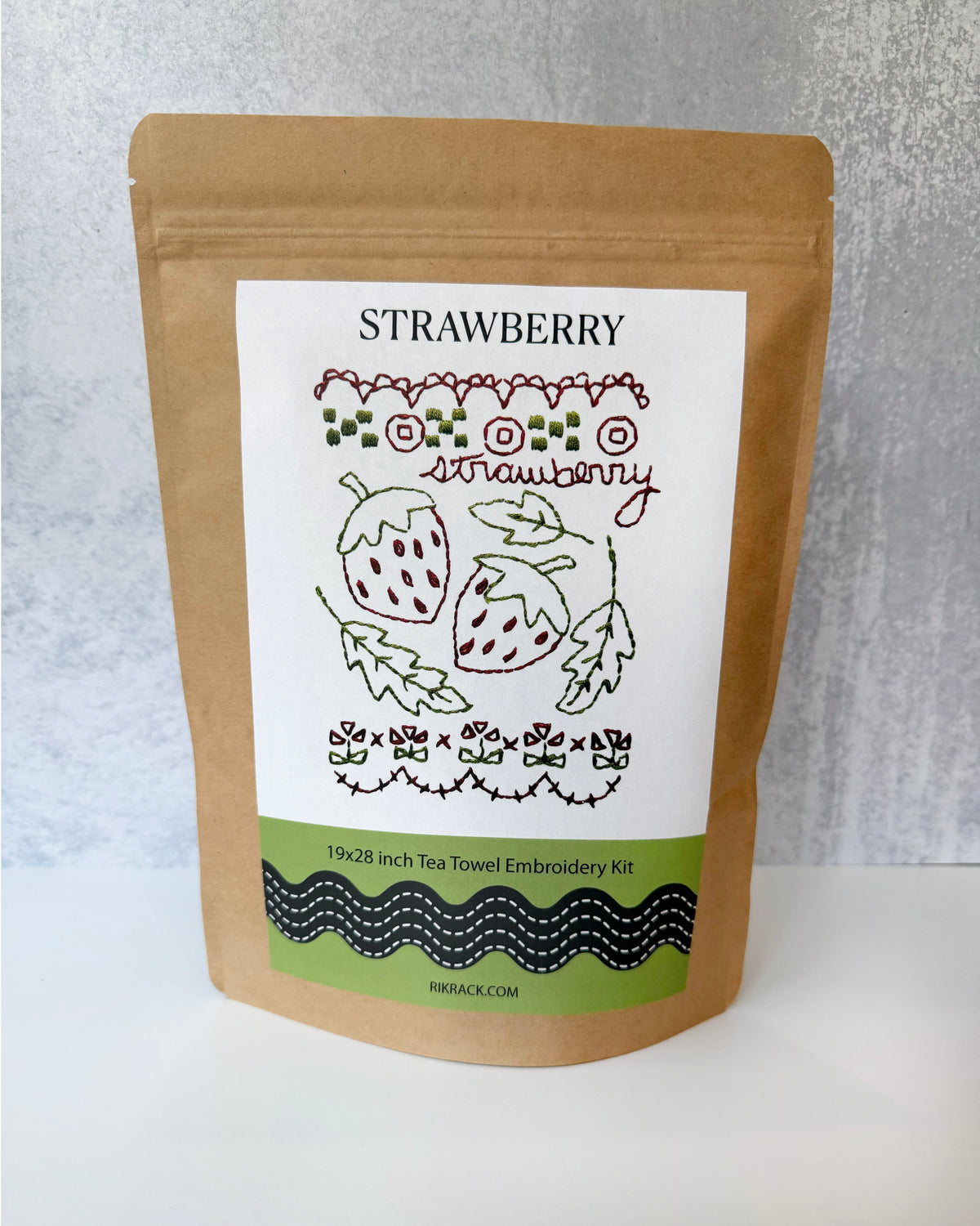 Strawberry Tea Towel Embroidery Kit
